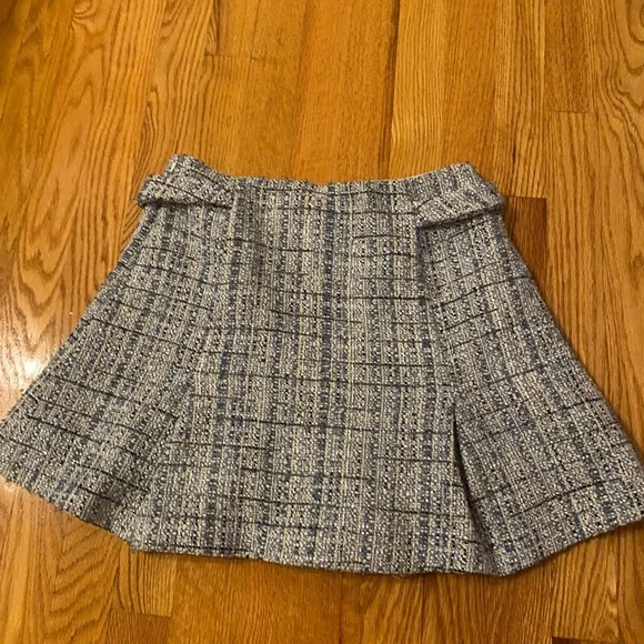 Maje Blue Tweed Mini Skirt - Picture 2 of 8